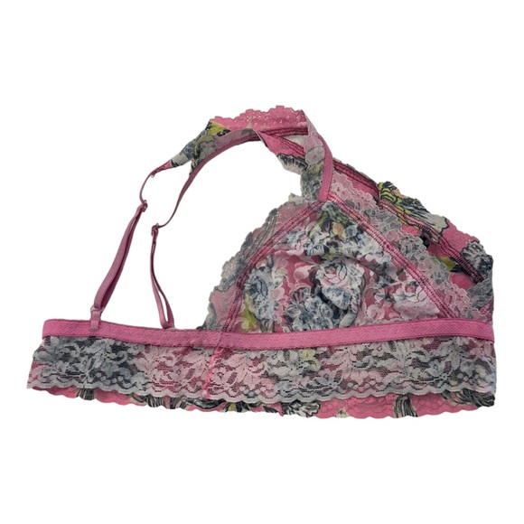 EUC Hanky Panky Pink and Yellow Floral Bra Size Medium - Picture 11 of 13